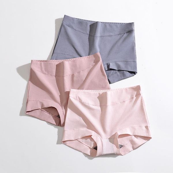 

pure cotton underwear women panty autumn and winter shorts for cozy shorty femme antibacterial boxer mujer ants, Black;pink