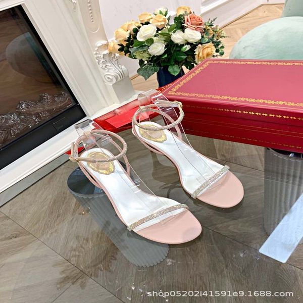 

sandals line buckle fashion sandals women's summer shoes versatile fairy style high heels thin, Black