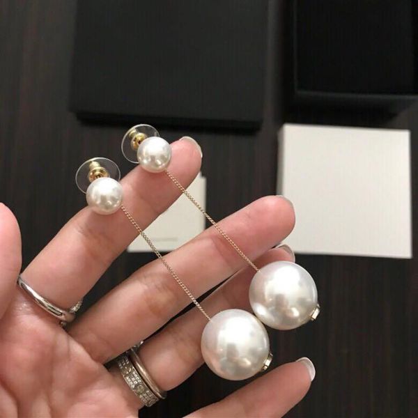 

fashion have stamps white hoop pearl earrings aretes for lady women party wedding jewelry with for bride lovers gift231r, Silver