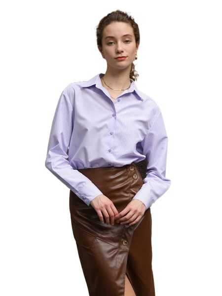 

striped button front shirt l0st#, White
