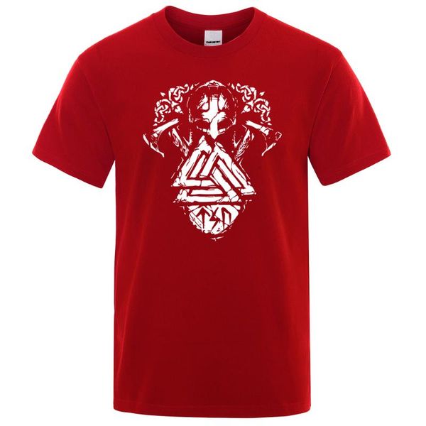 T-shirt da uomo 2022 Estate T-shirt di alta qualità Simboli Stampa TV Show Viking T-shirt da uomo Marca Mens Manica corta Tops Tees