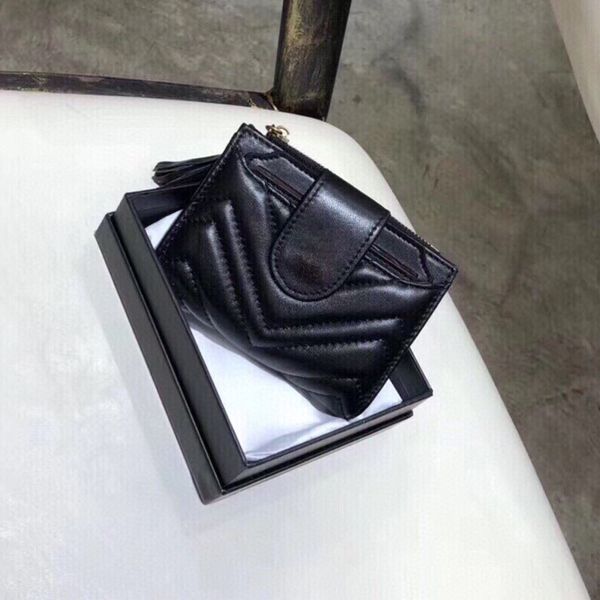 

2022 new luxury designers lady fashion classic plain wallet stripes handbags thread card holders letter cover clutch bags multifunction mini, Red;black