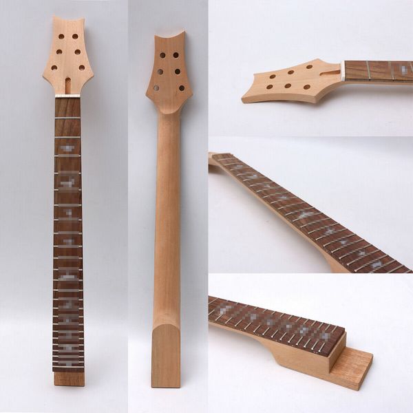 

unfinished mahogany guitar neck 24 fret 25.5 inch rosewood fretboard #p2