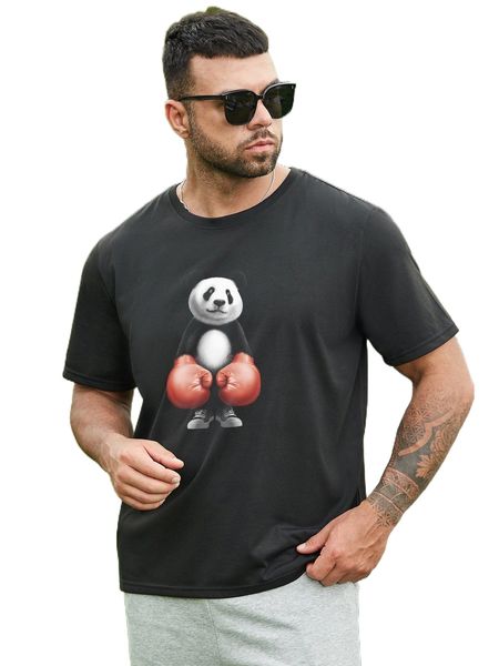 

extended sizes men cartoon graphic tee b2iy#, White;black
