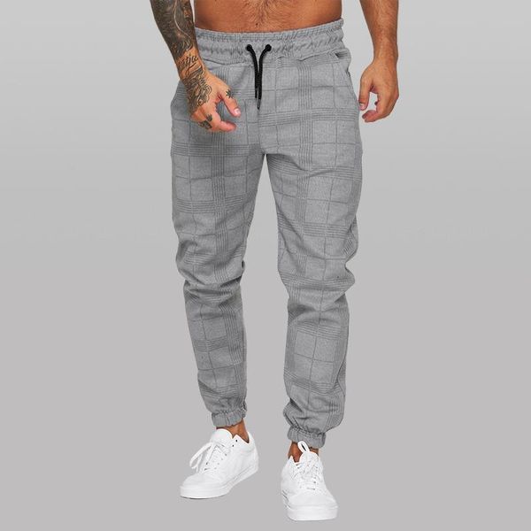 

men's pants jogger men's casual plaid trousers fashion streetwear cargo fitness gyms sweatpants mens clothesmen's, Black