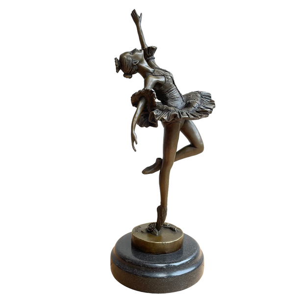

bronze ballerina statue modern ballet dance girl sculpture art home decor gift, Silver