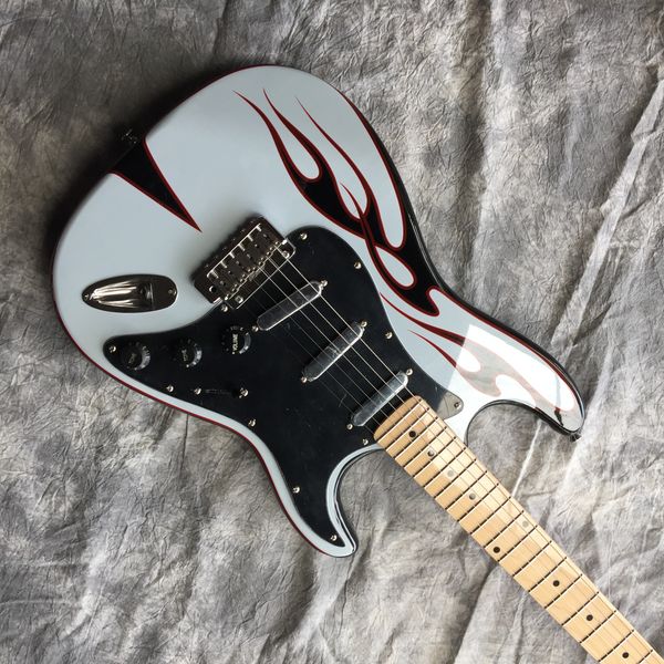 

electric guitar body basswood rosewood fingerboard 3 pickups chrome hardware