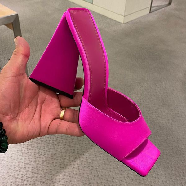 

latest attico summer designer slippers for womens fashion designers abnormal heels sandals party genuine leather shoes 115mm high heeled sli, Black