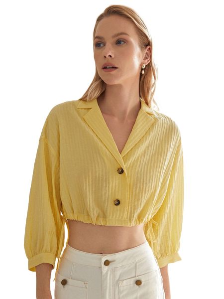 

motf premium viscose balloon sleeve cropped blouse f5rf#, White