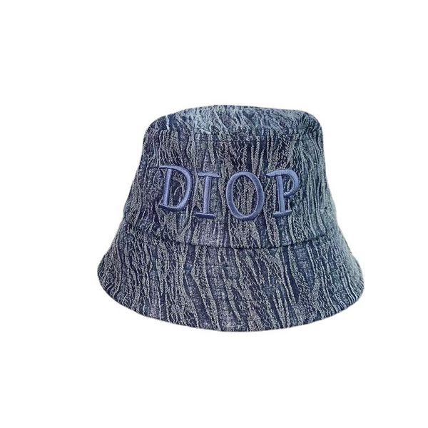 

deisigner women bucket hat cowboy fashion embroidered letters d sun hat, Blue;gray