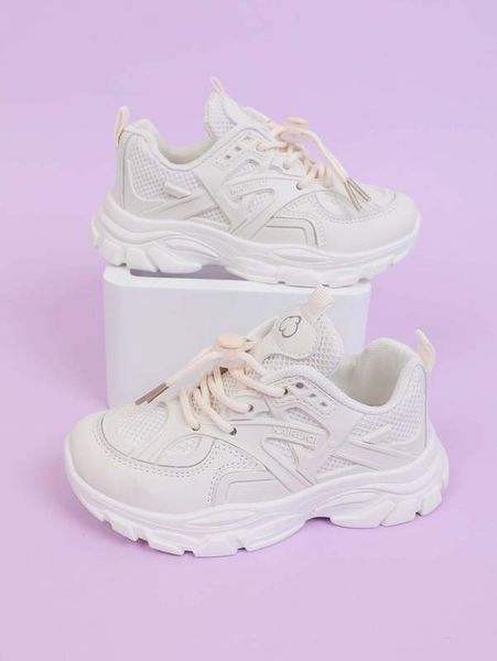 

boys textured breathable chunky sneakers she, Black