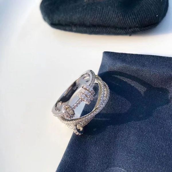 

fashion womens designer ring gold cross band diamond trend set fine workmanship personalized exquisite fashionable good, Silver