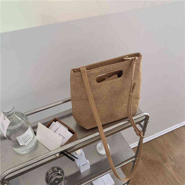 

bag female minority one shoulder diagonal kraft paper handbag small and lovely small square bag versatile 220516