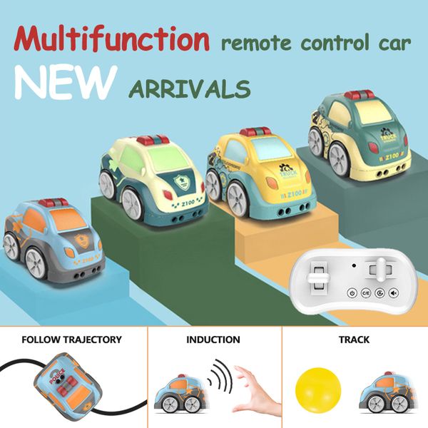 RC Intelligente Sensor Fernbedienung Cartoon Mini Radio Gesteuert Elektrische s Modus Smart Musik Licht Spielzeug für Kinder 220531