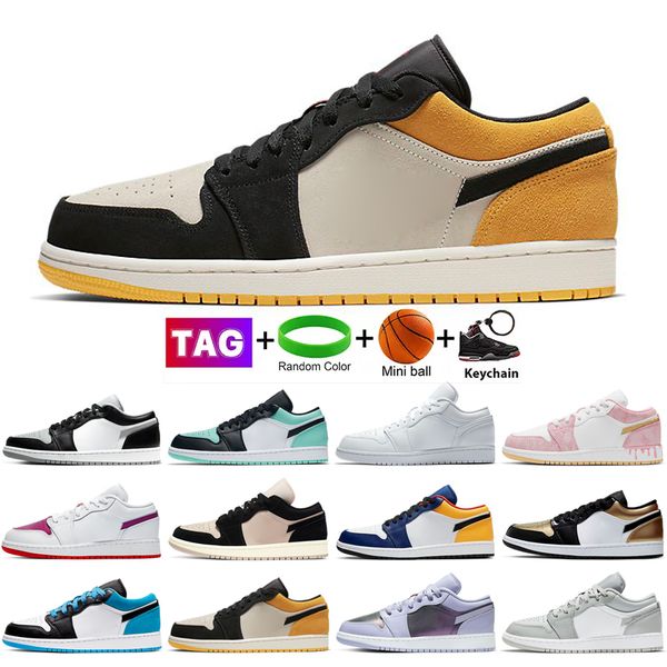 

jumpman 1 low basketball shoes mens women mocha shadow pollen football aluminum wolf grey pink gym red university blue court purple bred toe