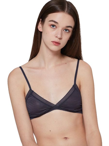 

lace wireless bralette 64fa#, Black;red