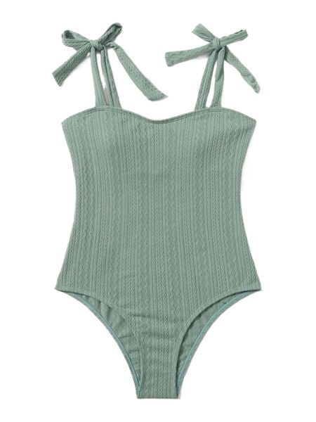 

p.lain k.not shoulder o.ne p.iece swimsuit 560w#, White;black