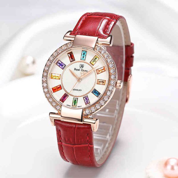 

crown watch leisure belt colorful zircon inlaid fashion women's watch, Slivery;golden