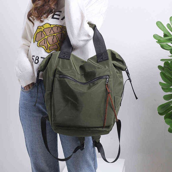 

evening bag ttou casual nylon waterproof backpack women high capacity travel book bags for teenage girls students pink satchel mochila bolsa