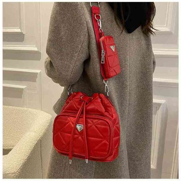 

80%2022 new luxury bags casual lingge bagwomen's fashion bags