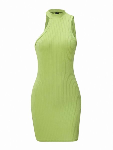 

rib-knit solid bodycon dress o0f3#, Black;gray