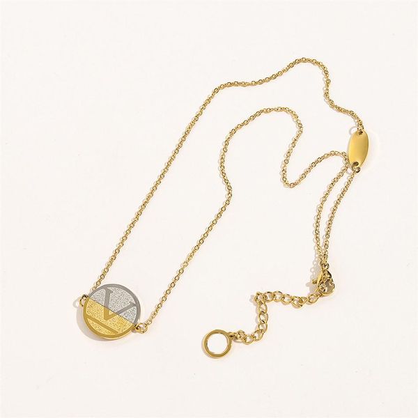 

22ss luxury designer letters pendant necklaces stainless steel291v, Silver