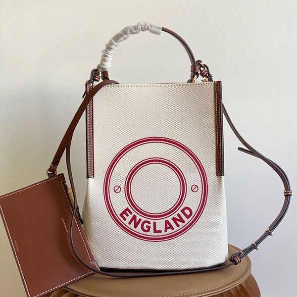

canvas bucket bag women handbag purse shoulder bags genuine leather strap zipper wallet two piece set retro crossbody handbags designer