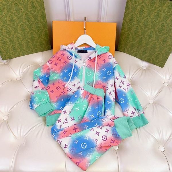 

girls clothes kids designer clothes hoodie sets girl tracksuits sports two pieces outfit with pants outfits set casual sweatsuits spring aut, White