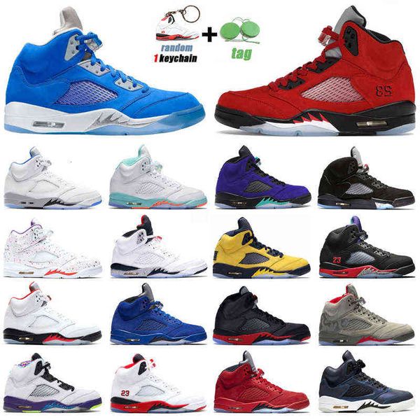 

5s raging red jumpman basketball shoes 5 blue bird hyper royal og black metallic easter alternate grape camo mens trainers outdoor sports