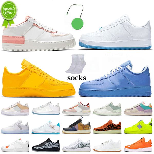 

2022 2022 plaform sneakers shadow coral pink 1 running shoes forces women men lx uv reactive skeleton black white airforce mca blue sports