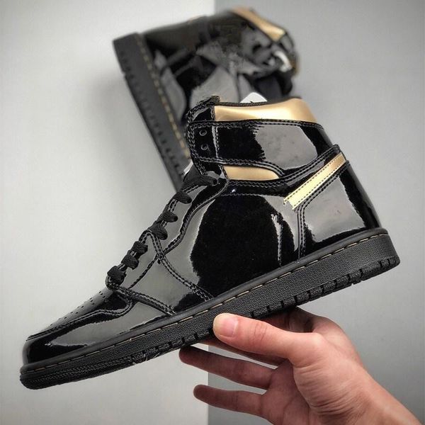 

shoes 1 high og basketball 1s black metallic gold pine green court purple white unc patent men women stylist sneakers trainers