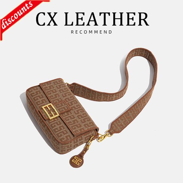 

factory online export designer brand bag handbag 2022 new and hemp embroidery underarm ship wide shoulder strap single diagonal women's