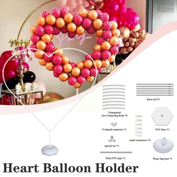 Decorazione per feste 160cm Fai da te Supporto per palloncino a forma di cuore Supporto per supporto per colonna doccia per matrimonio Compleanno Baby C4n3Party