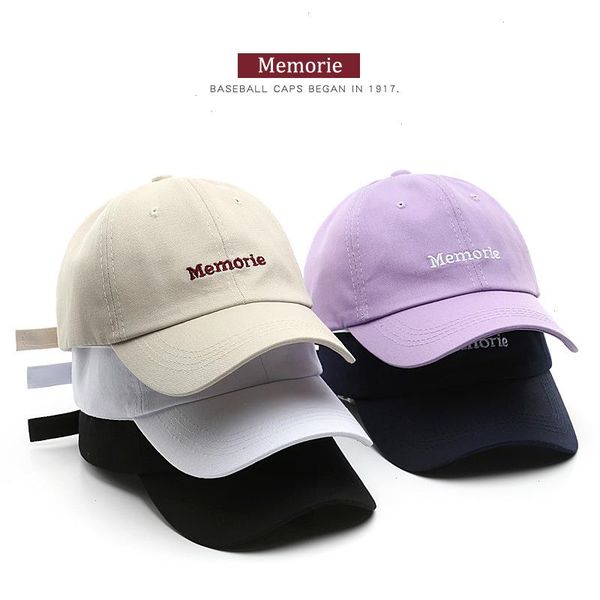 

cotton baseball cap for women and men fashion memorie embroidery hats snapback summer sun casquette, Blue;gray