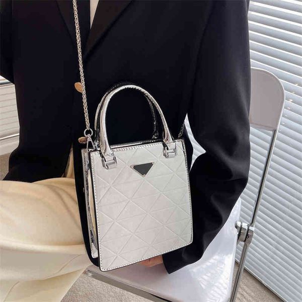 

women's bag new mirror portable tote bag triangular small square advanced three-dimensional one shoulder messenger purses_d9kp