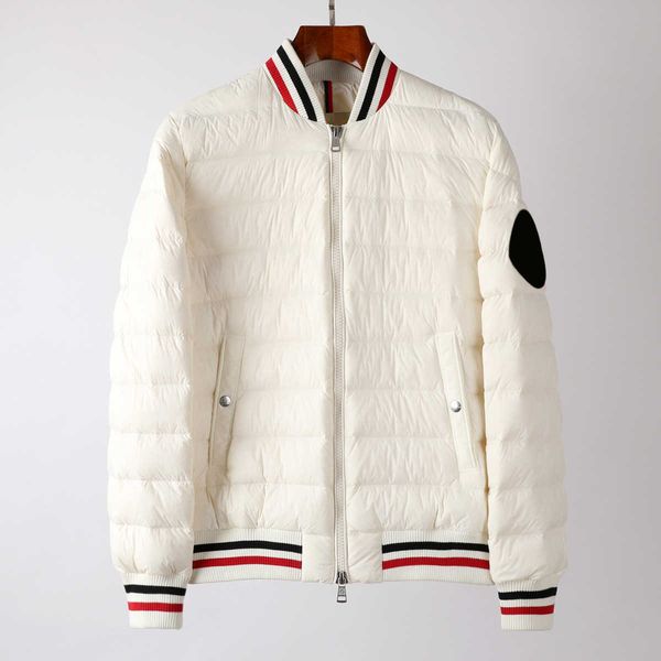 

france mens down jacket letter luxury monclair knitted women parkas panel casual coats bomber jackets designers men s outerwear, Black
