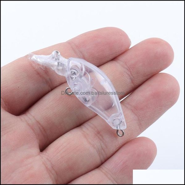 

200pcs blank hard unpainted fishing baits crankbait wobblers lures 3.5g 4cm drop delivery 2021 sports outdoors ziepo