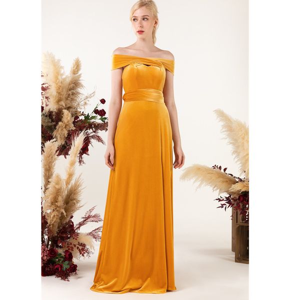 

velvet vintage prom evening party dress velour off shoulder sleeveless a line women gowns for formal occasion floor length, Black