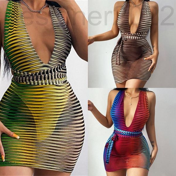 

casual dresses designer wind wrap hip skirt women's dress sleeveless tight chest and backless bandage f2g5, Black;gray