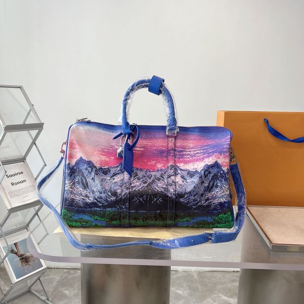 

duffle bag duffel bags luggage travelling bag high women large capacity luggage bag baggage waterproof handbag mountain scenery casual trave
