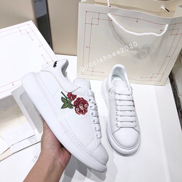 

2022 designer casual shoes leather luxury velvet suede womens espadrilles trainers mens women lace up platform sole sneakers size35-46, Black;red