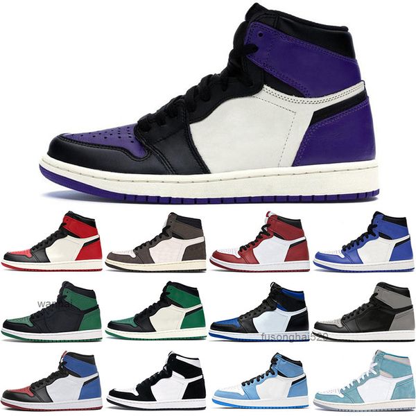 

2022 new arrive men's basketball shoes 1s sports 1 sneakers obsidian game royal 3 shadow pine green dark mocha unc tie dye bred toe chi