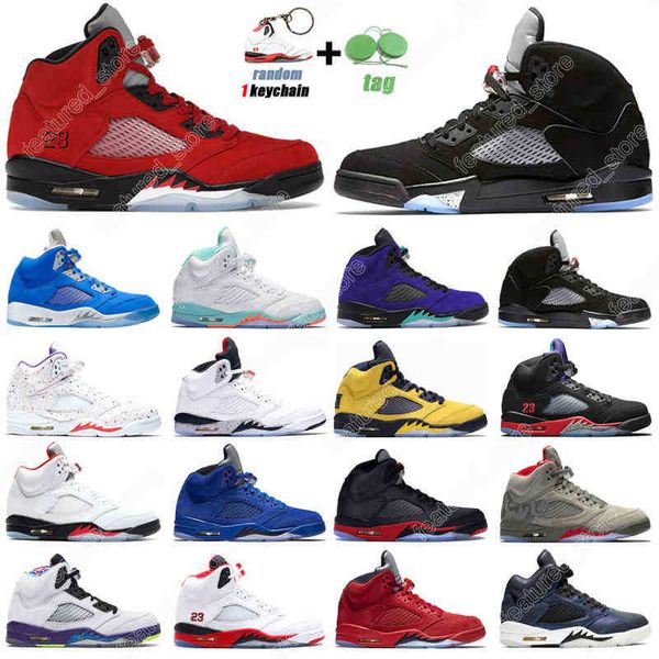 

5s raging red basketball shoes 5 blue bird hyper royal og black metallic alternate grape mens trainers outdoor sports