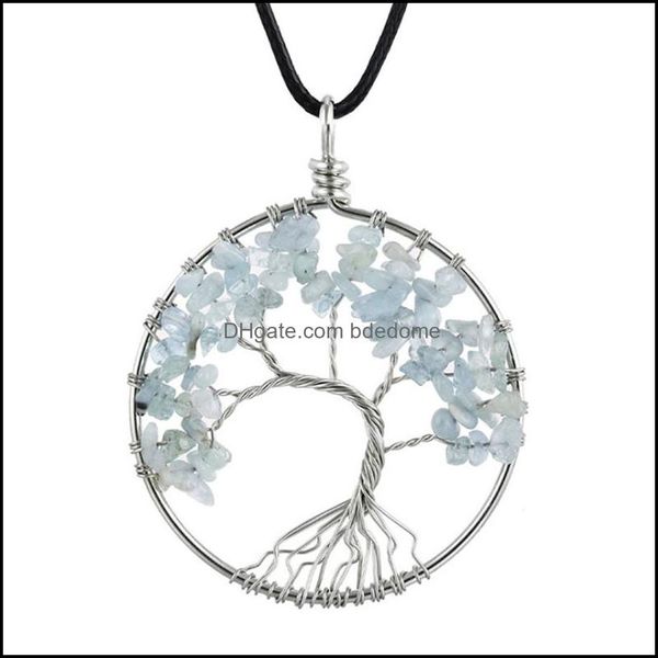

pendant necklaces pendants jewelry 10 pcs sier plated rope chain necklace wire wrap tree of life many colors qua dhzg1, Silver