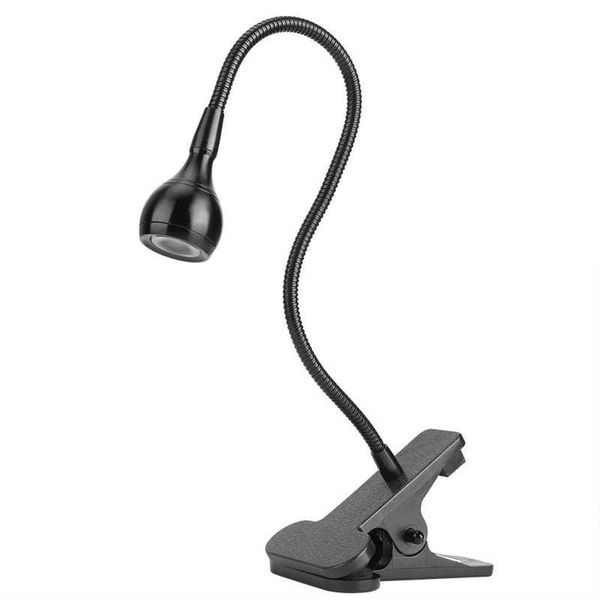 Lampade da tavolo Lampada a LED Morsetto flessibile USB Clip su scrivania Luce Comodino Notte Bianco caldo per studio di lettura DC3V-6VTable