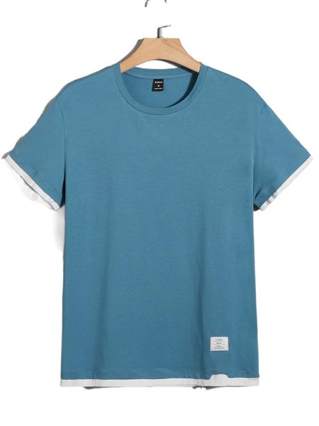 

men letter patched detail tee i6z5#, White;black