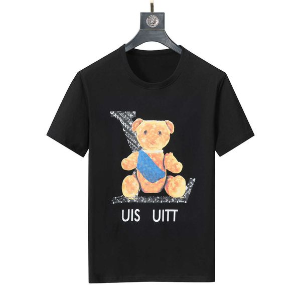 

2022 designer mens t shirts soft cotton short sleeves t-shirts embroidery anti wrinkle fashion casual men's clothing apparel tees m-3xl, White;black