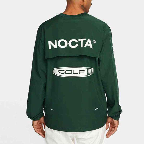 

men's t-shirt correct version of nocta golf co branded round neck pullover long sleeve quick drying sports base shirt tshirt, White;black