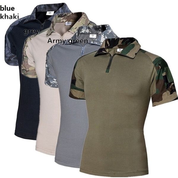 ZOGAA Männer Polo Taktische Polo Casual Solide Shirts für Männer Kurzarm Top Camouflage männer Kurzarm Polo Shirts Männer 220702