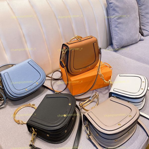 

fashion brand design women bag cowskin leather tassle mini marcie bag shoulder messenger saddles bags with box
